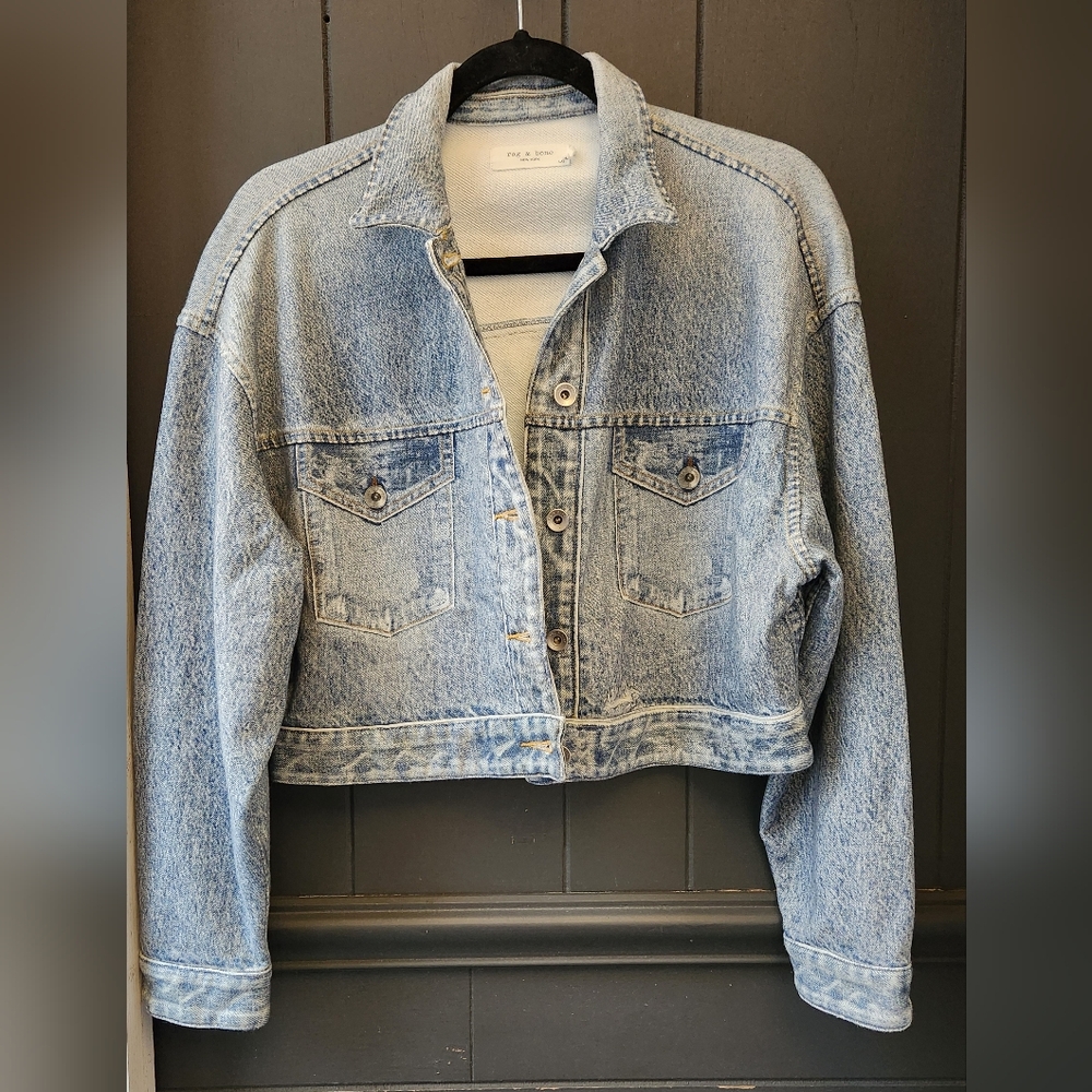 Rag and Bone Miramar Printed denim jacket